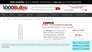 Satco - Frosted T6.5 Incandescent Bulb