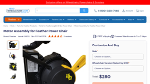 Feather - Motor Assembly for Power Chair