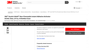 3M - Scotch-Weld Non-Flammable Instant Adhesive Activator AC09