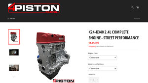 4 Piston Racing - K24-K340 2.4L Complete Engine