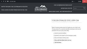 4x4 Colorado - 5 Gallon Stainless Steel Jerry Can