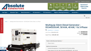 Isuzu - DCA45SSIU4F 50 kVA Diesel Generator