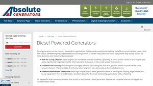 Absolute Generators - Diesel Generators 100 kW - 999 kW