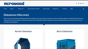 Acrowood - Heavy-Duty Debarking Machines
