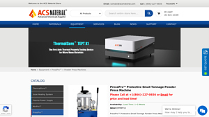 ACSMaterial - PressPro™ Protective Manual Powder Press Machine