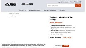 Action Wholesale Products - Tire Rack Storage Shelving