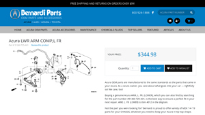 Acura - LWR ARM COMP, L FR