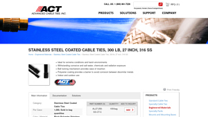 Advanced Cable Ties - Stainless Steel Coated Cable Ties