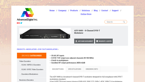 Advanced Digital - ADV-8408 8-Channel DVB-T Modulator