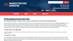 Advanced Structures Corporation - False Floor Tiles