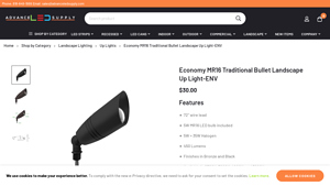 Economy - MR16 Traditional Bullet Landscape Up Light