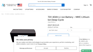 Aegis Battery - 72V 40Ah Li-ion Battery