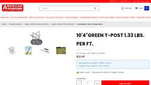 A Fence - 10'4 GREEN T-POST