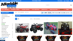 Affordable ATV - Adult Size 4 Wheelers