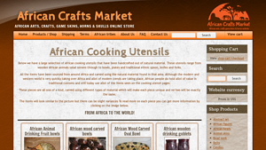 African Crafts Market - Handcrafted Cooking Utensils