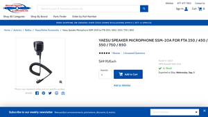 Yaesu - Speaker Microphone SSM-20A