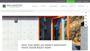 Airmaster Windows - Impact Resistant Pivot Doors