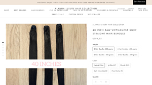 Alanna - 40 Inch Raw Vietnamese Silky Straight Hair Bundles