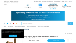 Albany County Fasteners - Machine Screws #10-24 Silicon Bronze