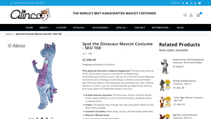Alinco Costumes - Spot the Dinosaur Mascot Costume