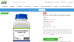 Alkalisci - Bovine Serum Albumin Powder 1 Kg