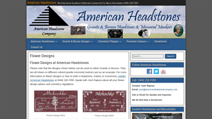 All Headstones - Flower Designs