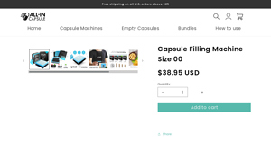 All In Capsule - Size 00 Capsule Filling Machine