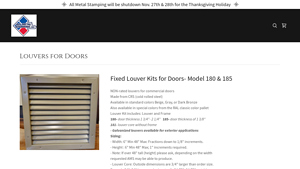 All Metal Stamping - Fixed Louver Kits for Doors