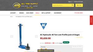 AC Hydraulic - 40 Ton Low Profile Jack