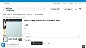 Alltrade Aluminium - White Translucent Laminated Glass