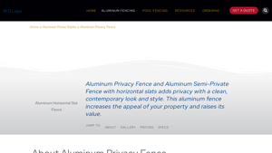 Aluminum Fences Direct - Horizontal Slat Privacy Fence