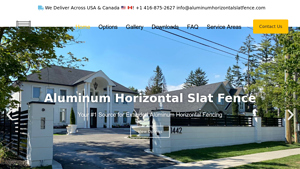 Aluminum Horizontal Slat Fence - Modern Fire-Resistant Panels