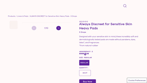 Always Discreet - Sensitive Skin Heavy Pads