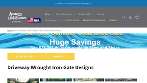 Amazing Gates - Elegant Wrought Iron Driveway Gates