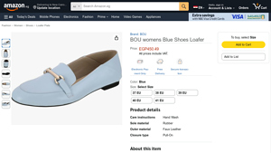 BOU - Womens Blue Loafer Shoes