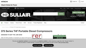 Sullair - 375 Series T4F Portable Diesel Compressors