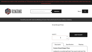 American Aftermarkets Metalworks - Smash Burger Press