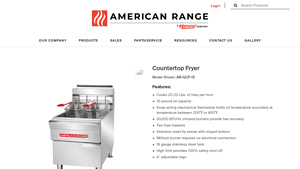 American Range - Countertop Fryer AR-GCF-15