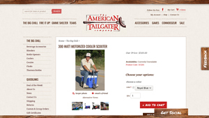 American Tailgater - Motorized Cooler Scooter