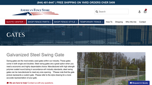America's Fence Store - Galvanized Steel Swing Gate
