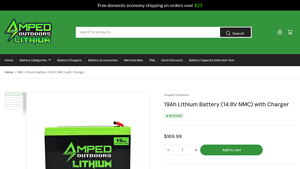 Amped Outdoors - 19Ah Lithium Battery