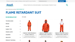 Ansell - Flame Retardant Suits
