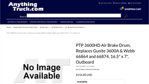 PTP - 3600HD Air Brake Drum