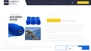 APAC Safety - Blue Debris Netting