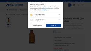 APG - 180 ml Amber Syrup Bottle
