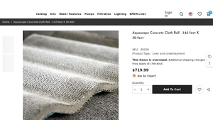 Aquascape - Concrete Cloth Roll
