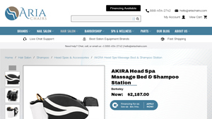 Aria Chairs - AKIRA Japanese Head Spa Shampoo Bed