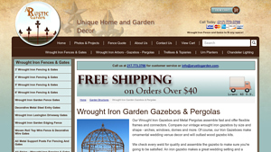 A Rustic Garden - Wrought Iron Gazebos & Pergolas