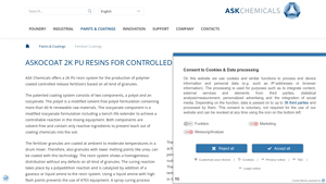 ASKOCOAT - 2K PU Resins for Controlled Release Fertilizers