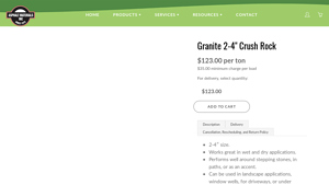 Asphalt Materials - Granite 2-4 Crush Rock